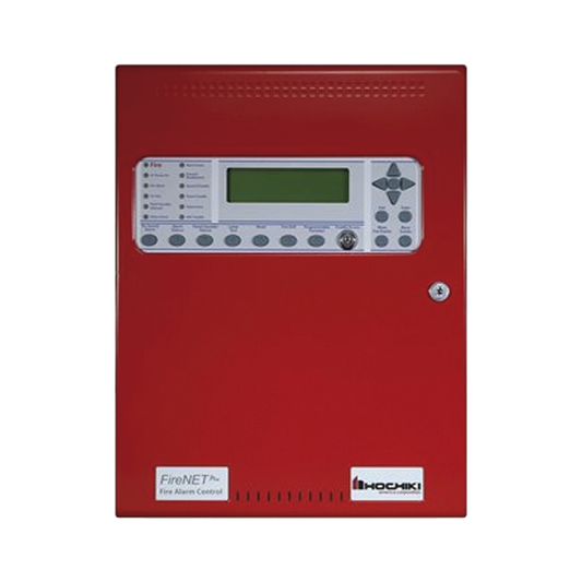 Panel De Detección De Incendio, Direccionable, 1 Lazo SLC, 127 puntos/bases sonoras por lazo, En Ingles, No Dialer, No Tarjeta Red, Expandible a 2 Lazos SLC, Color Rojo, Estandar, 120V, Serie FireNET Plus® (0100-16340)