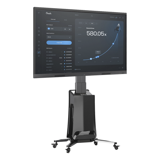 MONTAJE DE PISO MOVIL PARA PANTALLAS 55-80IN AJUSTABLE MOTORIZADO