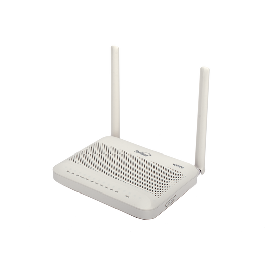 ONU GPON WiFi 6, 2.4/5 GHz, 4 puertos Gigabit + 1 POTS + 2 USB, conector SC/UPC, Compatible con OLT´s de Terceros