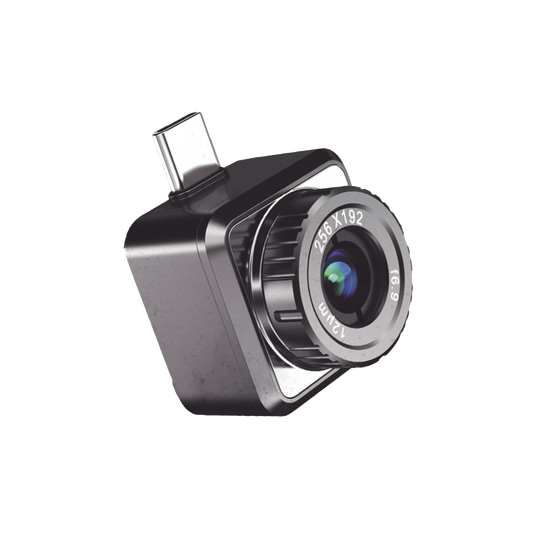 MINI2PLUSV2 - Cámara Termográfica Portátil para Celulares (Android) / Conector Tipo USB - C / Lente 3.5 mm / IP40 / JPEG (Imagen) / Video (MP4) / Rango de Medición de -20°C a 400°C