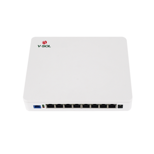ONU Dual EPON/GPON / 8 Puertos PoE 802.3at Gigabit / Wi-Fi Doble banda 2.4 y 5 GHz / 1 Puerto SC/UPC