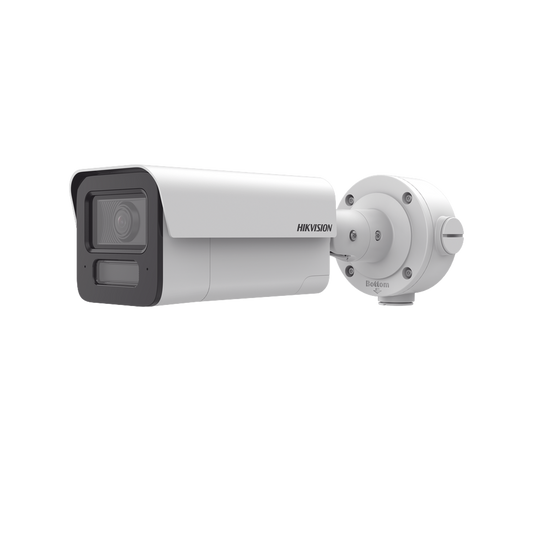 Bala IP 4 Megapixel / Lente 4 mm / 80 mts IR EXIR / DeepinView / Analíticos de 80 Metros de Distancia con Protección Perimetral / Micrófono y Bocina Integrado / IP67 / IK10 / H.265+ / DARKFIGHTER 2.0 / WDR 120 dB / Micro SD