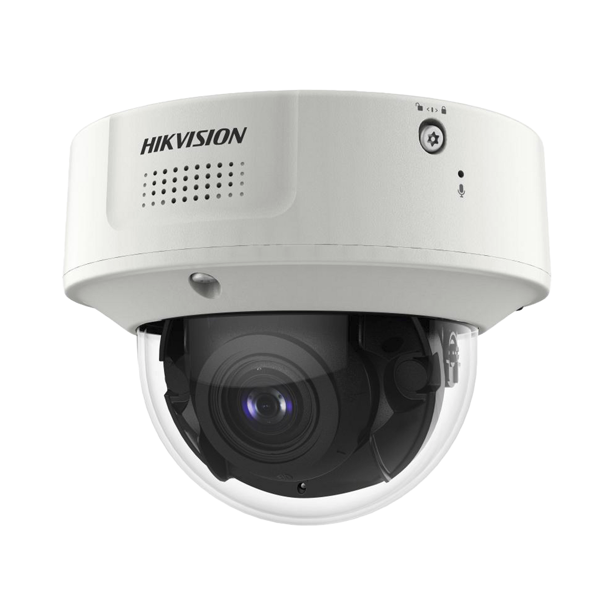 Domo IP 4 Megapixel / Lente Mot. 2.8 a 12 mm 2 / 40 mts IR EXIR / 2 Analiticos Simultaneos / DeepinView / 2 Micrófonos Integrados / IP67 / IK10 / H.265+ / WDR 150 dB / Captura Facial / Búsqueda por Atributos /