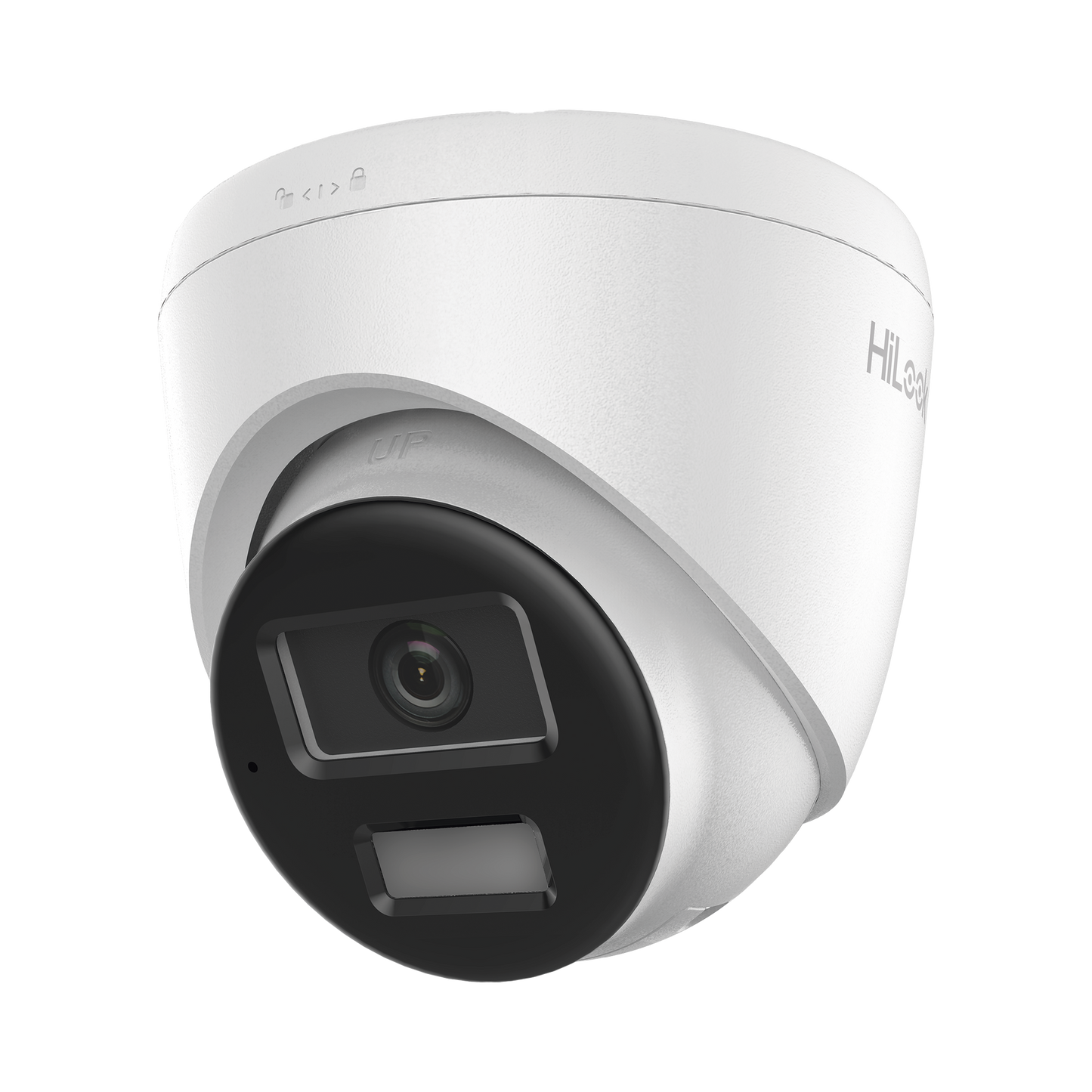 [Dual Light] Turret IP de 2 Megapixel / Lente 2.8 mm / Ángulo de visión 101° / 20 mts IR + 15 mts Luz Blanca / Micrófono Integrado / ACUSENSE Lite / Exterior IP67 / PoE / dWDR / H.265+ / ONVIF
