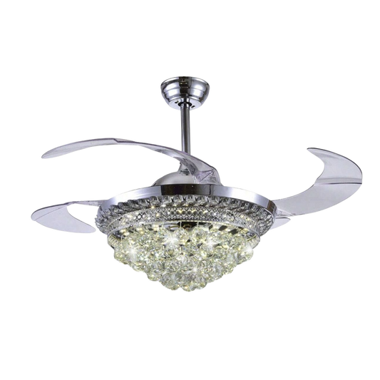 Ventilador de Techo con Luminario LED de 110 V CA 50/60 Hz / 88 W /4500 Lm / 6500 - 4 000 - 2 700 K /3 Tonos de Luz / 1075 mm / 6 Velocidades /No Dimeable.