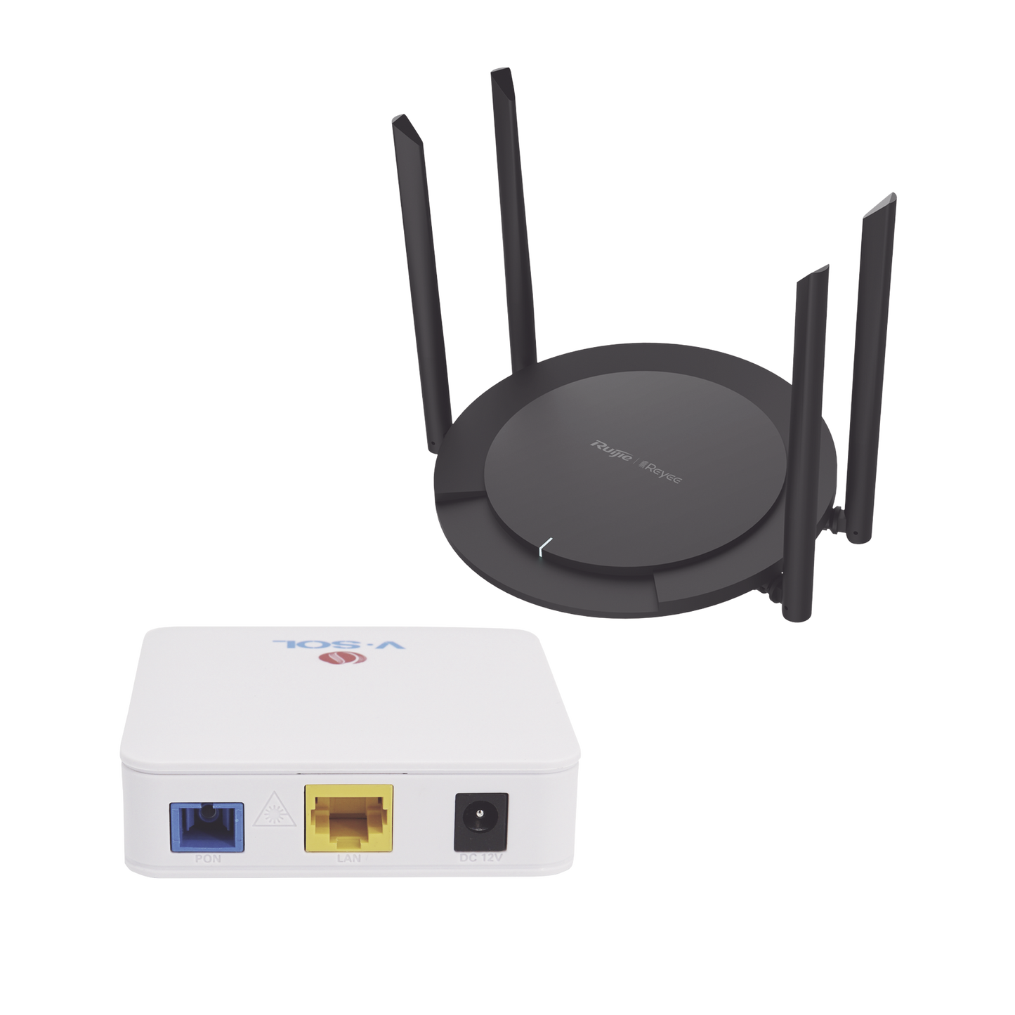 Kit 2 ONU Bridge V-Sol, Dual GPON/EPON con Router Home Wi-Fi Ideal para distribuciones WISP de mayor cobertura Wi-Fi en Hogares y Oficinas