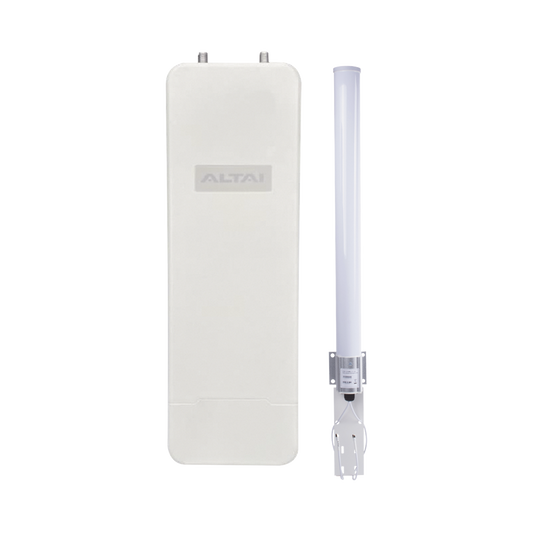 Super Kit WiFi Omnidireccional en 2.4 GHz para WISP, Hasta 300 m de Cobertura, El Kit Incluye Punto de Acceso C1XN+ y Antena Omnidireccional de 10 dBi, Administración en Nube Gratis con INSIGHTS