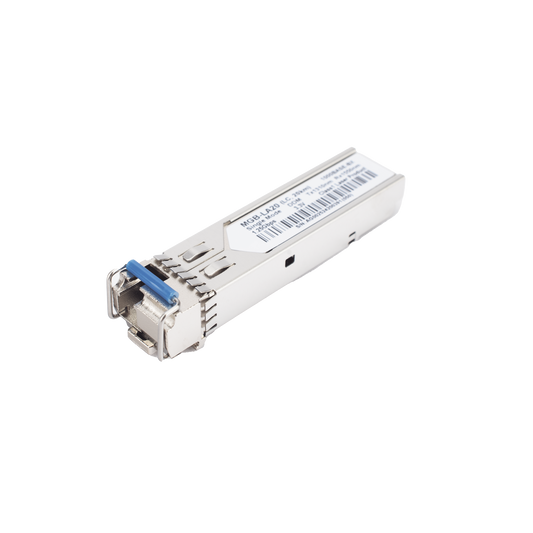 Transceptor WDM mini-Gbic SFP 1G LC TX:1310nm RX:1550 para fibra Mono Modo 20 Km, Requiere MGB-LB20