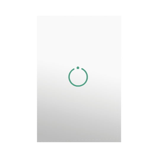 (ZWAVE) Interruptor On/Off panel táctil touch inalámbrico Zwave Plus 1 boton. Compatible con Hubitat HC8, Álula M2M, otro