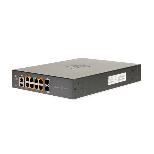 Switch PoE cnMatrix Ex1010-P / 8 Puertos Gigabit PoE 802.3af/at + 2 SFP / Capa 2 / Gestión en la Nube Gratuito