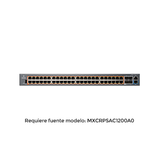 Switch PoE inteligente / cnMatrix EX2052R-P / PoE+ / 48 puertos x 1 Gps / 4 SFP+, fuente de alimentación extraíble