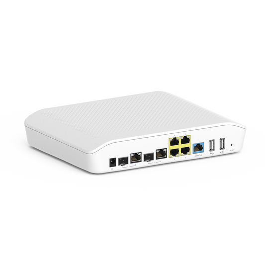 Router/Firewall, con función SD-WAN NSE3000 / 2 puertos WAN Gigabit + 2 SFP combo / 4 puertos LAN Gigabit / Detección de Amenazas/ Bloqueo de Aplicaciones / Administración desde la Nube con cnMaestro / Hasta 1,000 dispositivos