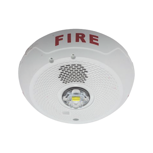 Sirena con Lámpara LED Estroboscópica, Montaje en Techo, Nivel de Candelas Seleccionable, Color blanco , Nuevo Diseño Moderno y Elegante y Menor Consumo de Corriente