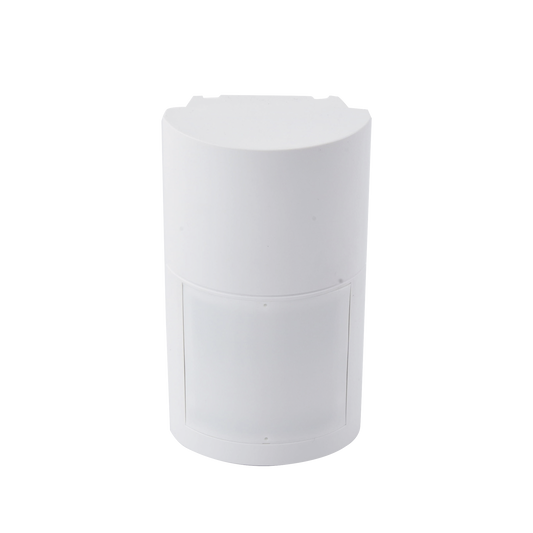 Detector de Movimiento Pasivo / Inalambrico (alimentación) / Altura de montaje 0.8m a 2.7 m ajustable / 100% Exterior / Compatible con cualquier panel de alarma