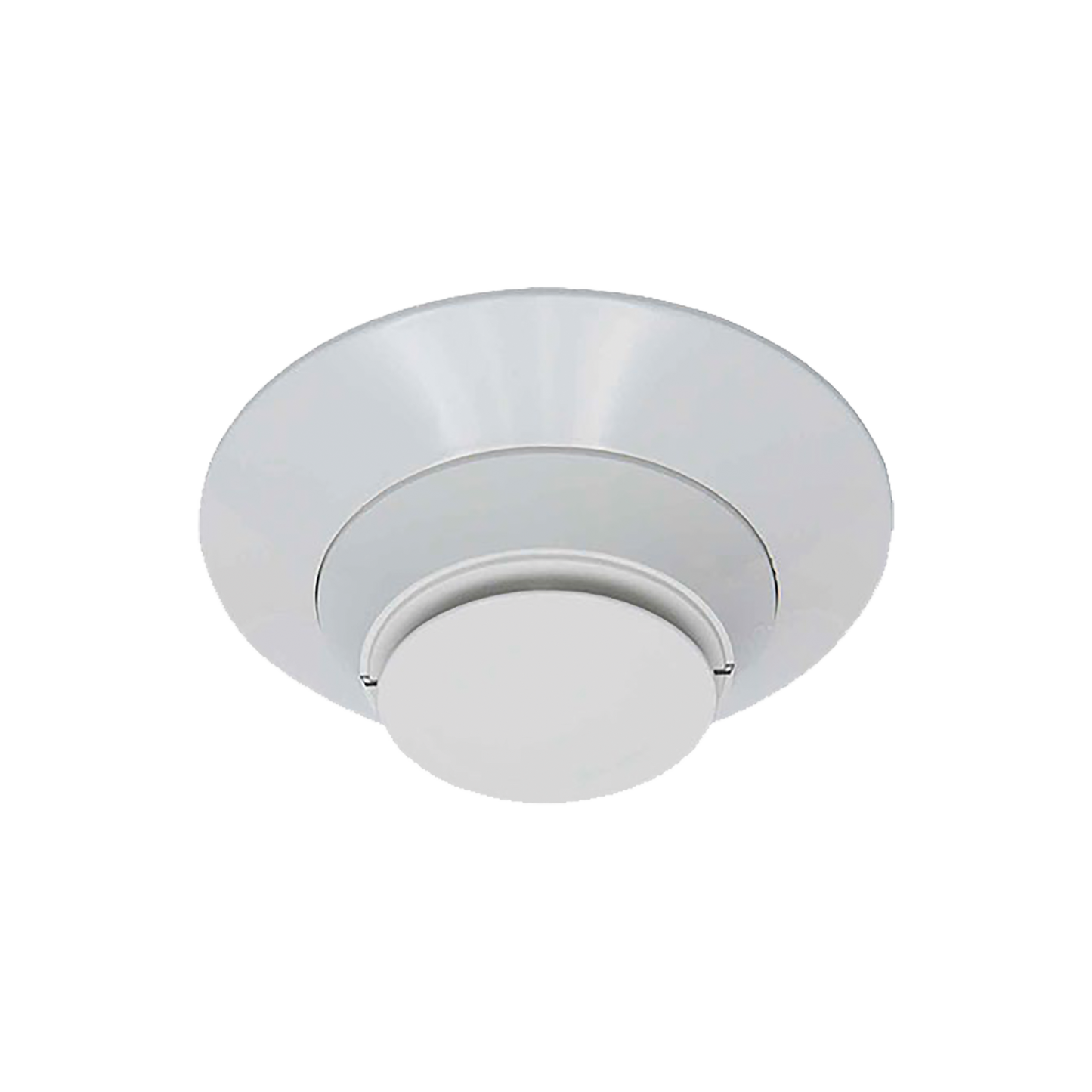 Detector de humo fotoeléctrico direccionable con prueba remota para ducto, color marfil.