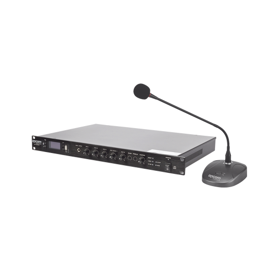 KIT de Amplificador de 120W Modelo SF120DTB | más Micrófono de Escritorio Modelo SF621A