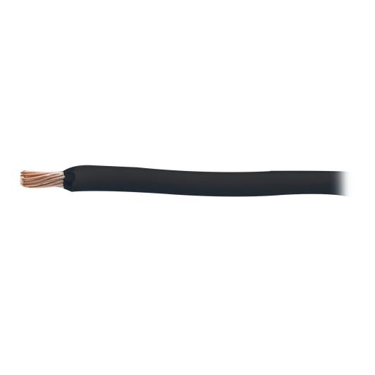 Cable Eléctrico 16 awg color negro, Conductor de cobre suave cableado. Aislamiento de PVC, auto-extinguible.BOBINA de 100 MTS