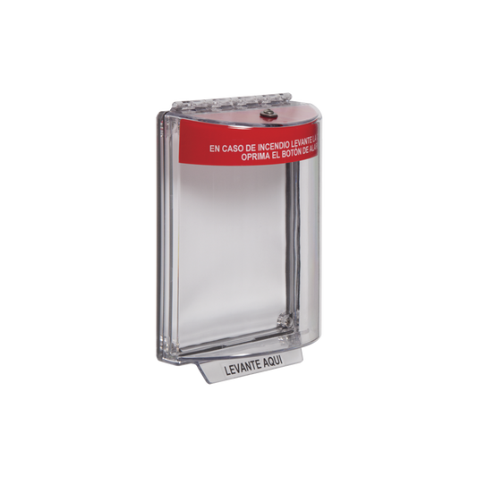 Cubierta Transparente Serie Universal Stopper®, Texto De Incendio En Español