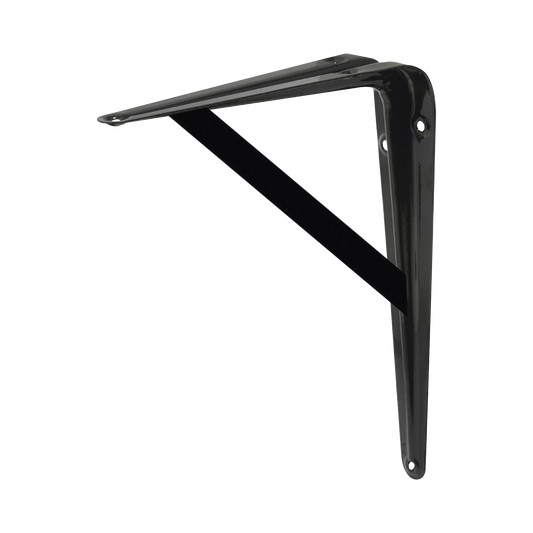 Ménsula de Acero Reforzado 8" x 12" (20 x 30 cm)/Color Negro.