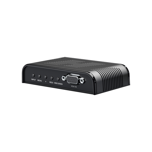 Convertidor de S-VIDEO, BNC (CVBS), VGA a VGA / Resolución 1080P @60Hz / Soporta ajuste de Brillo, contraste, saturación de color / Alimentacion incluida.