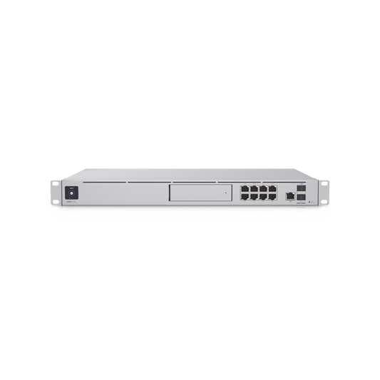 UniFi OS Console: Dream Machine Special Edition, 8 puertos LAN RJ45 con POE, 1 LAN SFP+, 1 WAN 2.5G RJ45 y 1 WAN SFP+, 128 GB de memoria interna. Todas las aplicaciones UniFi integradas