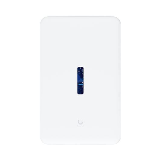 UniFi Dream Wall Machine, TODO en uno: Cloud Gateway: Administre todas las aplicaciones UniFi / Switch 17 puertos GbE POE/ WiFi 6 Mu-MIMO 4x4 / almacenamiento interno 128 GB SSD (expandible con bahia)