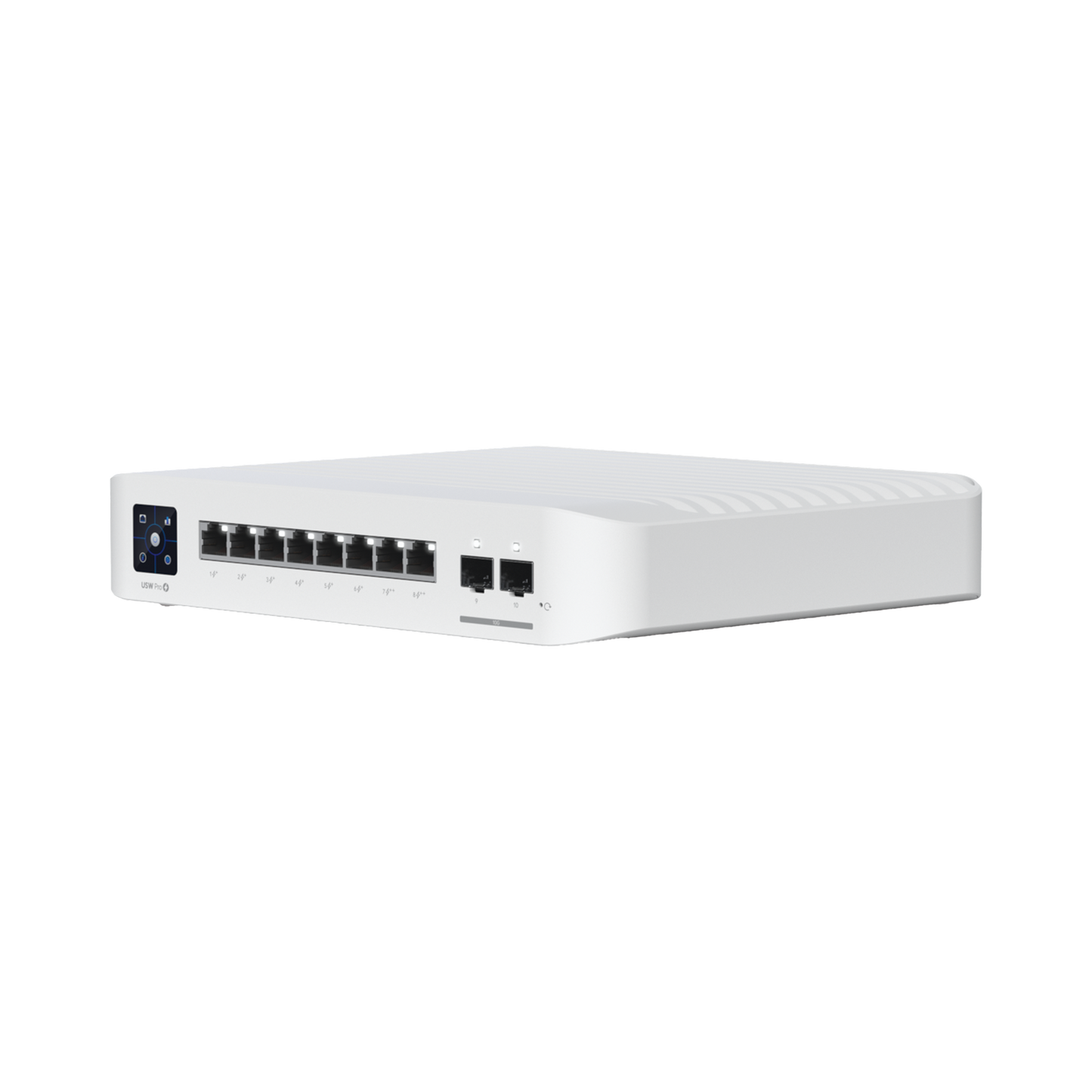 Switch UniFi Pro 8 PoE Administrable Capa 3, 8 puertos GbE / (6) puertos POE+ af/at y (2) puertos POE++ 802.3bt / (2) puertos SFP+ 10G / 120W de presupuesto POE