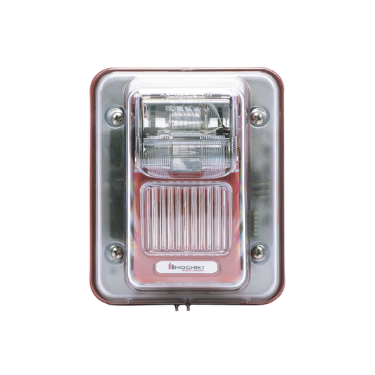 Sirena Estrobo, Para Intemperie, Montaje en Muro, Color Rojo (0500-05860)