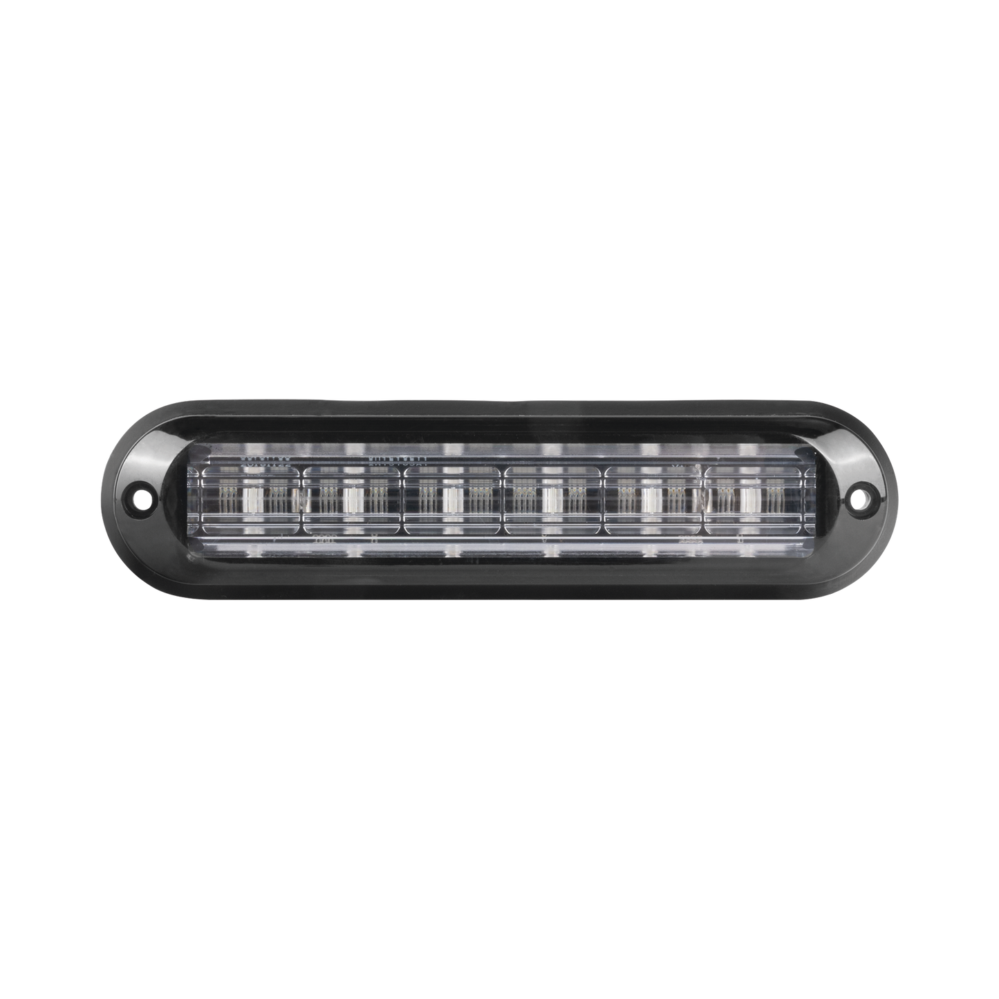 Luz Auxiliar Ultra Brillante IP67 de 6 LEDs, Color Claro, con mica transparente y bisel negro