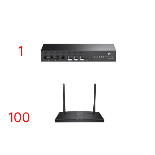 Kit para ISP`s / OLT DS-P7001-01 con Paquete de 100 ONU´s Modelo XC220G3V