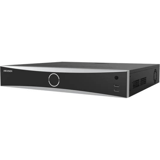 NVR 32 Megapíxel (8K) / 32 Canales IP / 16 Puertos PoE+ / ACUSENSE / ANPR / Conteo de Personas / Reconocimiento Facial / 4 Bahías de Disco Duro / Soporta POS / Alarmas I/O