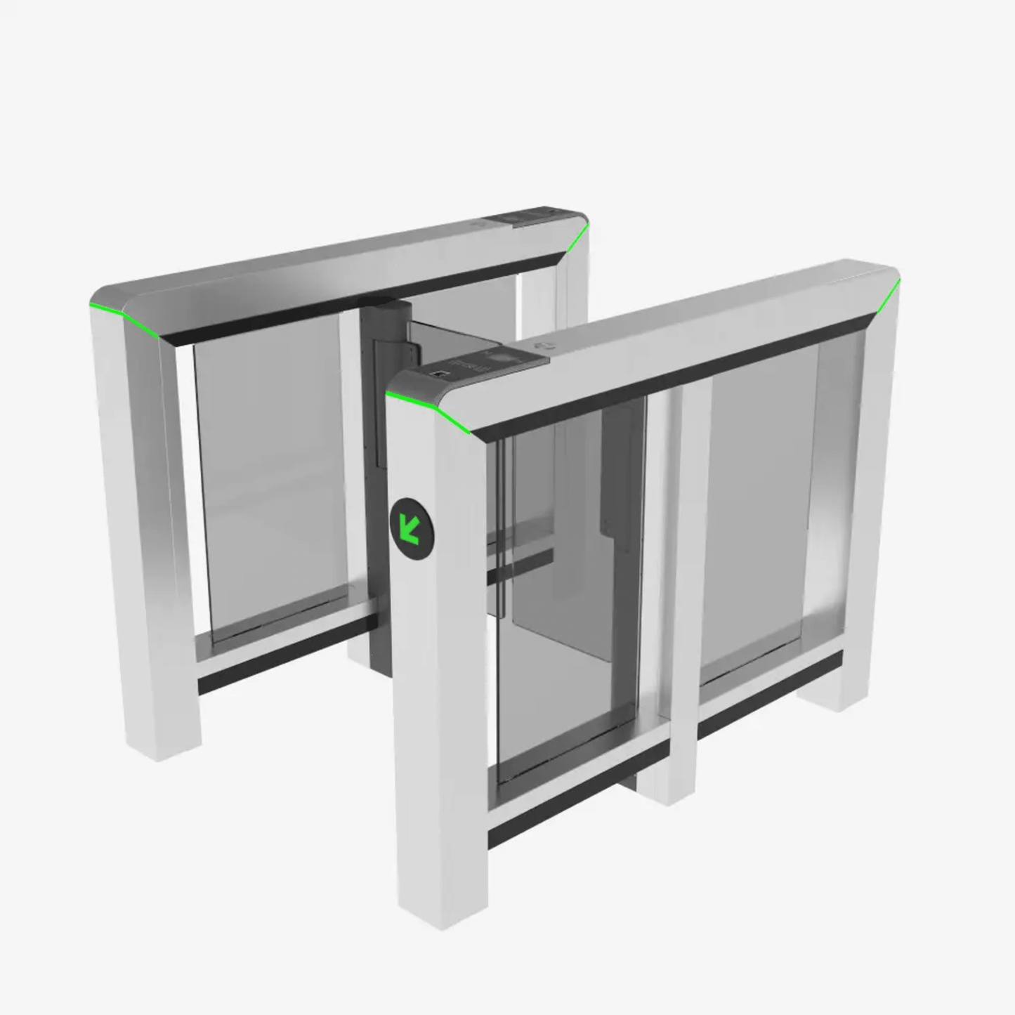 Puerta de Velocidad de un Solo Carril Mars-S1000 Series / Sensor Infrarrojo 8 pares (opción hasta 12) / Controlador PGIC / Acero Inoxidable SUS304 / Panel de Lectura Conmutable / Anti-Seguimiento / Monitoreo Unidireccional / Integración con