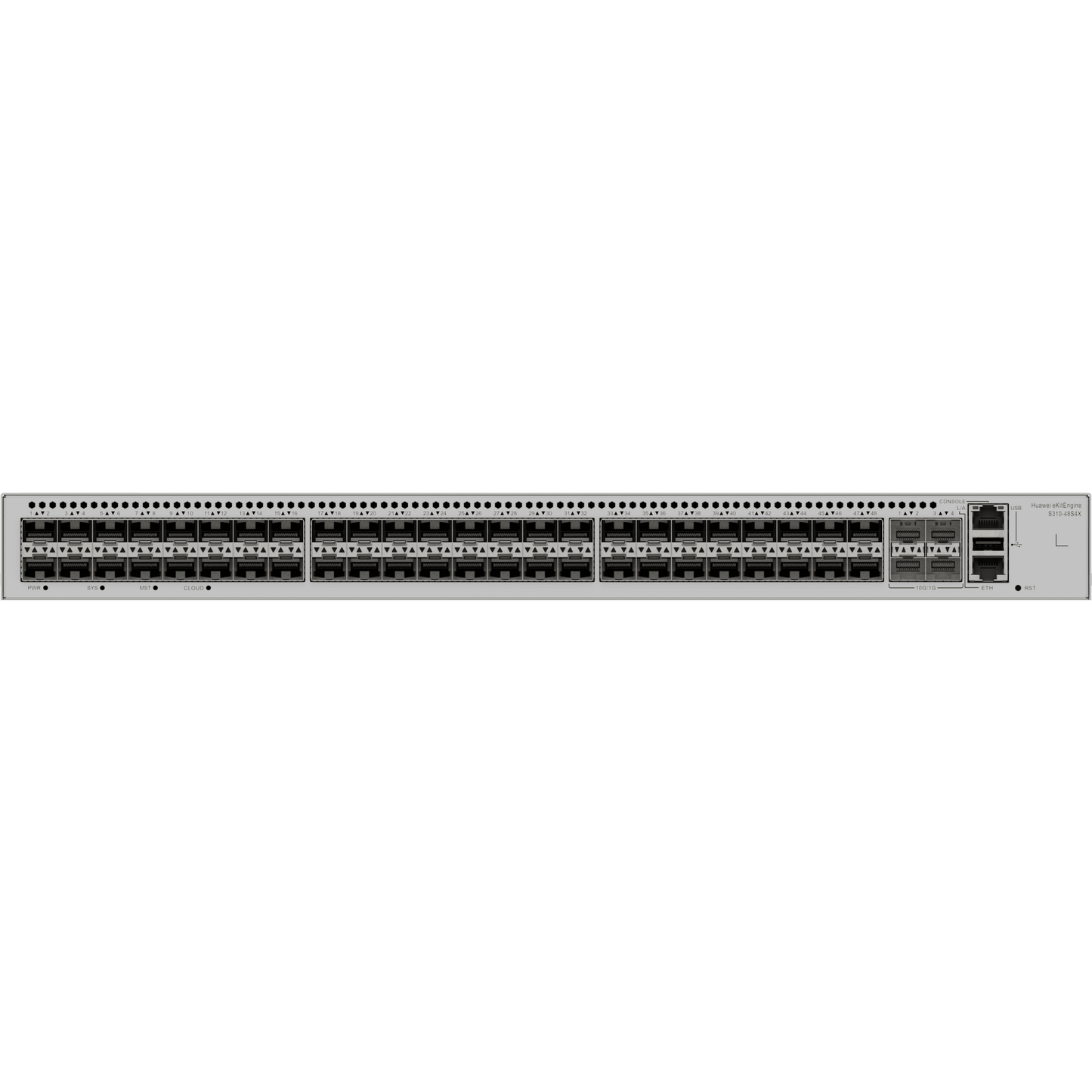 Switch eKit Core/Distribución Administrable Capa 3 / 48 puertos SFP de 1 Gbps + 4 Puertos SFP+ de 10 Gbps / Soporta iStack / Capacidad de Conmutación de 176 Gbps / Gestión Gratuita desde la Nube / Sin Licenciamiento