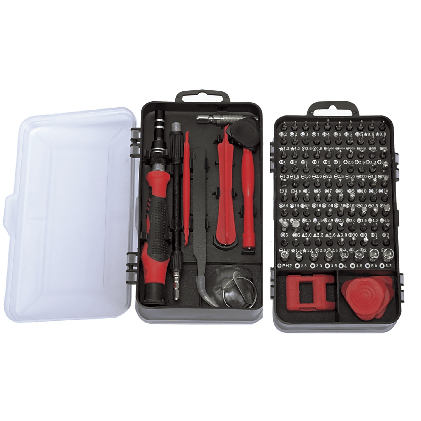 Juego de Reparación de Pantallas o Dispositivos Electrónicos de Uso Fino con 115 piezas con Estuche de Almacenaje.