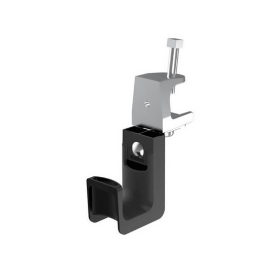 Sujetador STRONGHOLD tipo J (J-Hook), Con Abrazadera de Tornillo para Montaje, Hasta 8 Cables Cat6, Nylon 6.6, Color Negro, 1 pieza