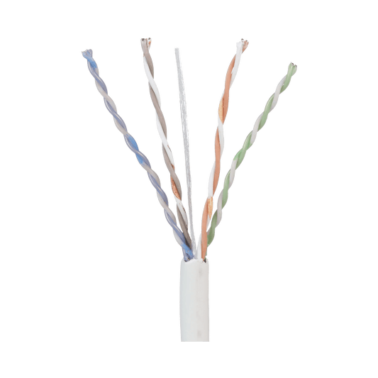 Bobina de Cable UTP 305 m. de Cobre, TX5e™ PanNet, Blanco, Categoría 5e, 24 AWG, CMP (Plenum), de 4 pares
