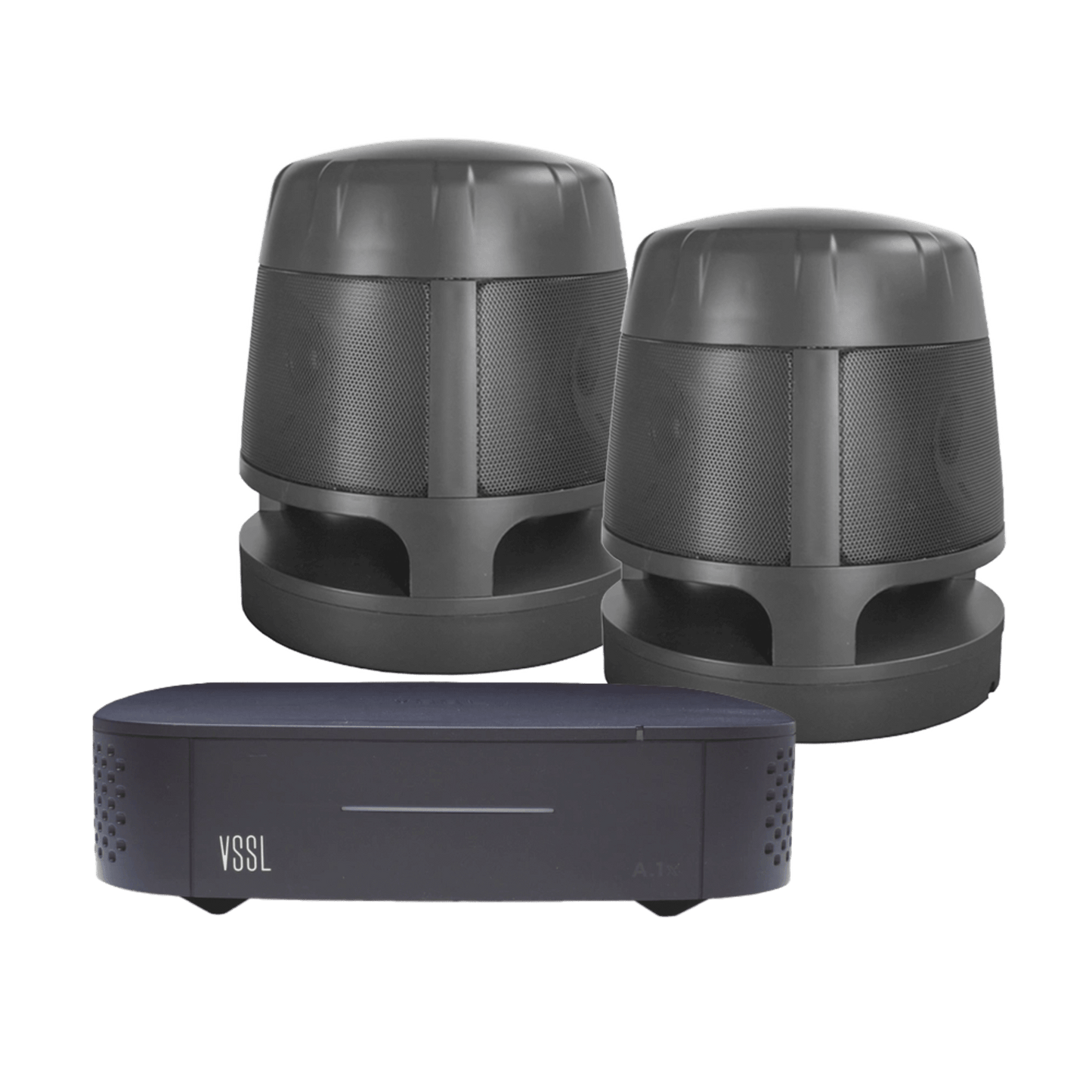 KIT Amplificador VSSL A1X | 2 Bocinas Acoustiscape TruAudio Modelo AS360 | IP66